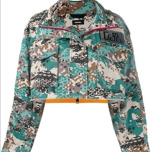 Diesel cropped jacket digital camo print